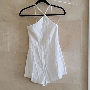 WOMEN'S ADIKA WHITE HALTER ROMPER JUMPSUIT Size Small $58